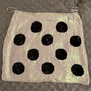 ASOS Spot Sequin Skirt Iridescent Polka Dot Mini
